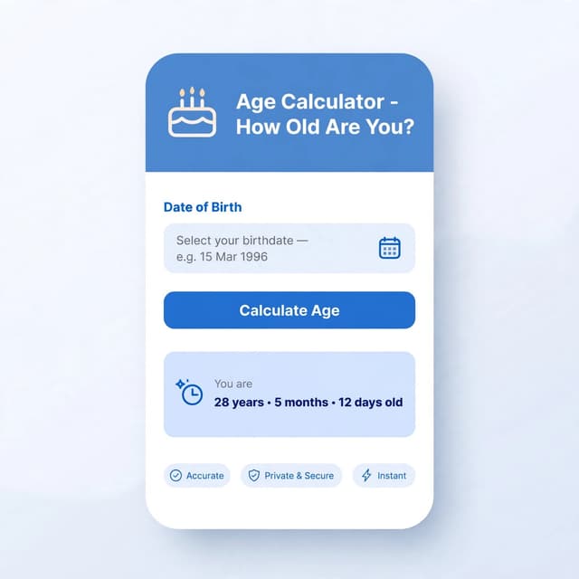 Age Calculator - How Old Are You?